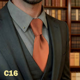 Cravates classiques jaunes et marron pour hommes, tenue de soirée, mariage, école, livraison directe