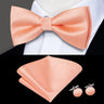 Hi-Tie Marque Soie Pré-noué Homme Nœud Papillon Mouchoir Boutons de Manchette Ensemble Nœud Papillon pour Homme Jacquard Solide Cachemire Floral Mariage Cadeau d'Affaires
