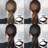 Rubber Band Made of Hair Simulation Wig Head Rope Fashion Wig Hair Rings Straight Hair Tie Ponytail High Elastic HairRope