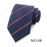 Cravate pour homme 8 cm, motif rayé, jacquard tissé, cravate Ascot, pour homme, pour fête de mariage
