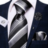 Cravate rose cachemire avec broche en soie, élégante cravate de mariage pour homme, bouton de manchette pratique, mode affaires fête, créateur de cravate haute