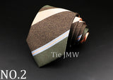 Cravate rayée pour homme, motif cachemire floral, marron et gris, idéale pour les loisirs, les affaires, le quotidien, les mariages, les fêtes, les accessoires, cadeau