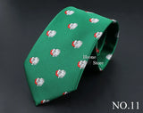 Classic Red Blue Christmas Tie For Men Father Festival Gift Santa Claus Snowman Tree Snowflake Elk Necktie Skinny 7cm Accessory