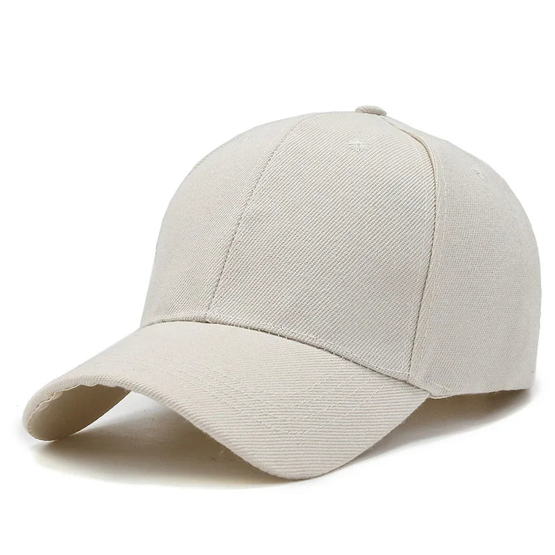 Casquette unisexe décontractée, unie, ajustable, à rabat, style hip-hop, pour homme et femme