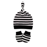 Bonnet pour nouveau-né avec gants, bonnet chaud en coton pour enfants, accessoires pour enfants, bonnet de nuit pour bébés de 0 à 6 mois, automne et hiver