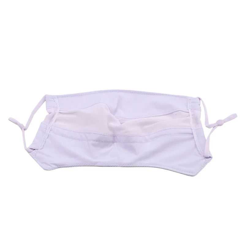 Masque de protection solaire sans trace pour femmes, en soie glacée, anti-ultraviolet, respirant, fin, tendance, été, 2024