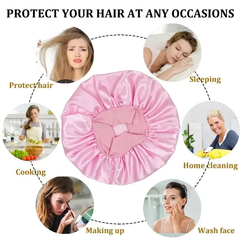 Heatless Curling Rod Headband No Heat Hair Curler Hair Rollers Soft Curlers Lazy Curls Satin Bonnet Night Cap Hair Styling Tools