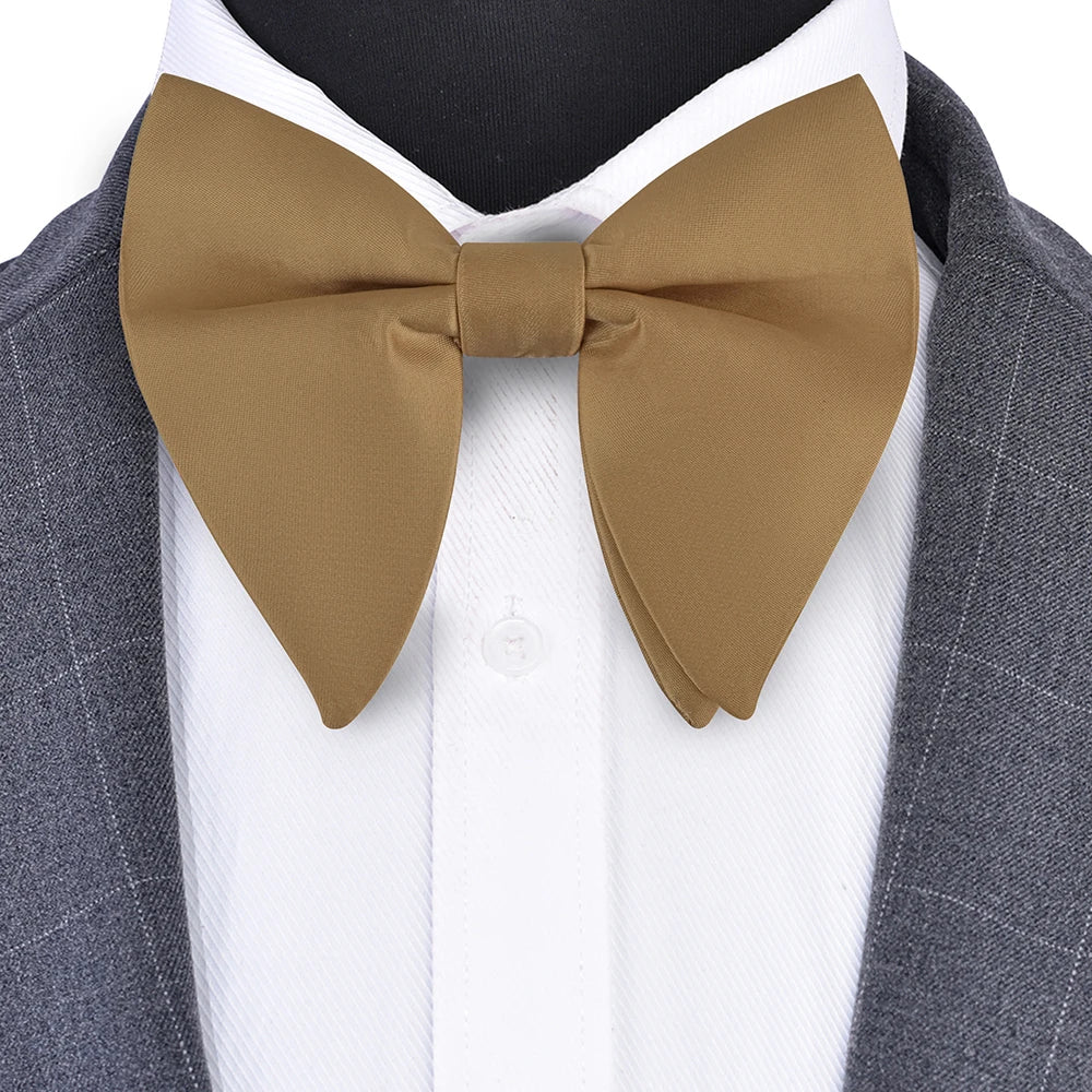 New Big Bow Ties Men's Solid Bowtie Red Black Yellow Fashion Bowknot For Men Wedding  Party Accessories