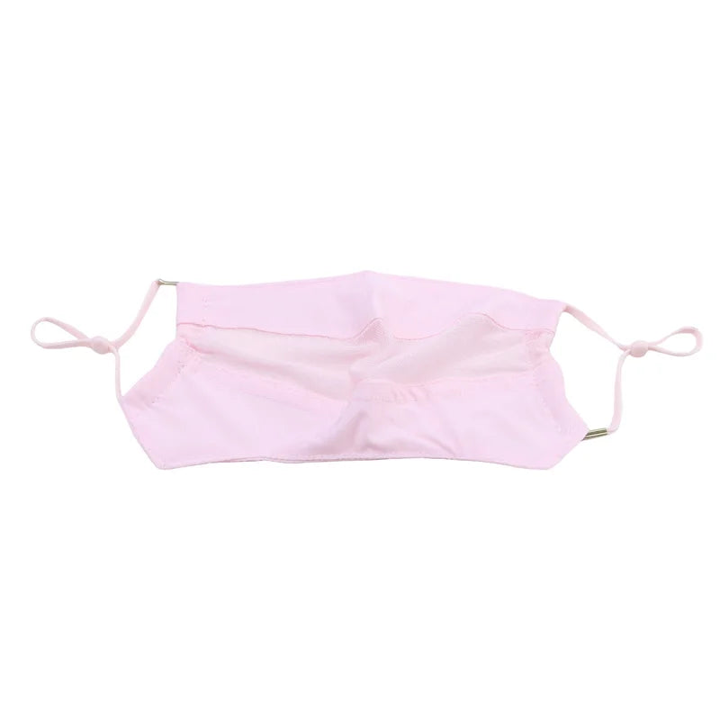 Masque de protection solaire sans trace pour femmes, en soie glacée, anti-ultraviolet, respirant, fin, tendance, été, 2024