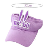Kids Baseball Hat Empty Top 3D Rabbit Ears Baby Sun Hat Lovely Summer Hat Beach Sun Visor Cap Outdoor Supply For Girls Boys