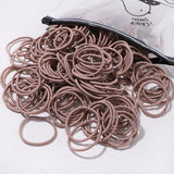 Lot de 50 bandeaux élastiques en caoutchouc pour cheveux, style macaron, très élastiques, durables, pour queue de cheval haute, pour femmes et enfants