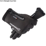 Motorcycle Gloves Winter Thermal Fleece Lined Winter Water Resistant Skin-friendly Touch Screen Outdoor Moto Riding Ski Gloves