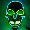 Halloween Party Horror Mask Ghost Head Skull LED Glow Mask Cosplay Props Festival Decoration Toy AC182
