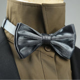 4 Styles Solid Color Black White Wine Bow Ties New Ribbon Gilded Butterfly Double Layered Wedding Party Bowknot Tuxedo Cravat