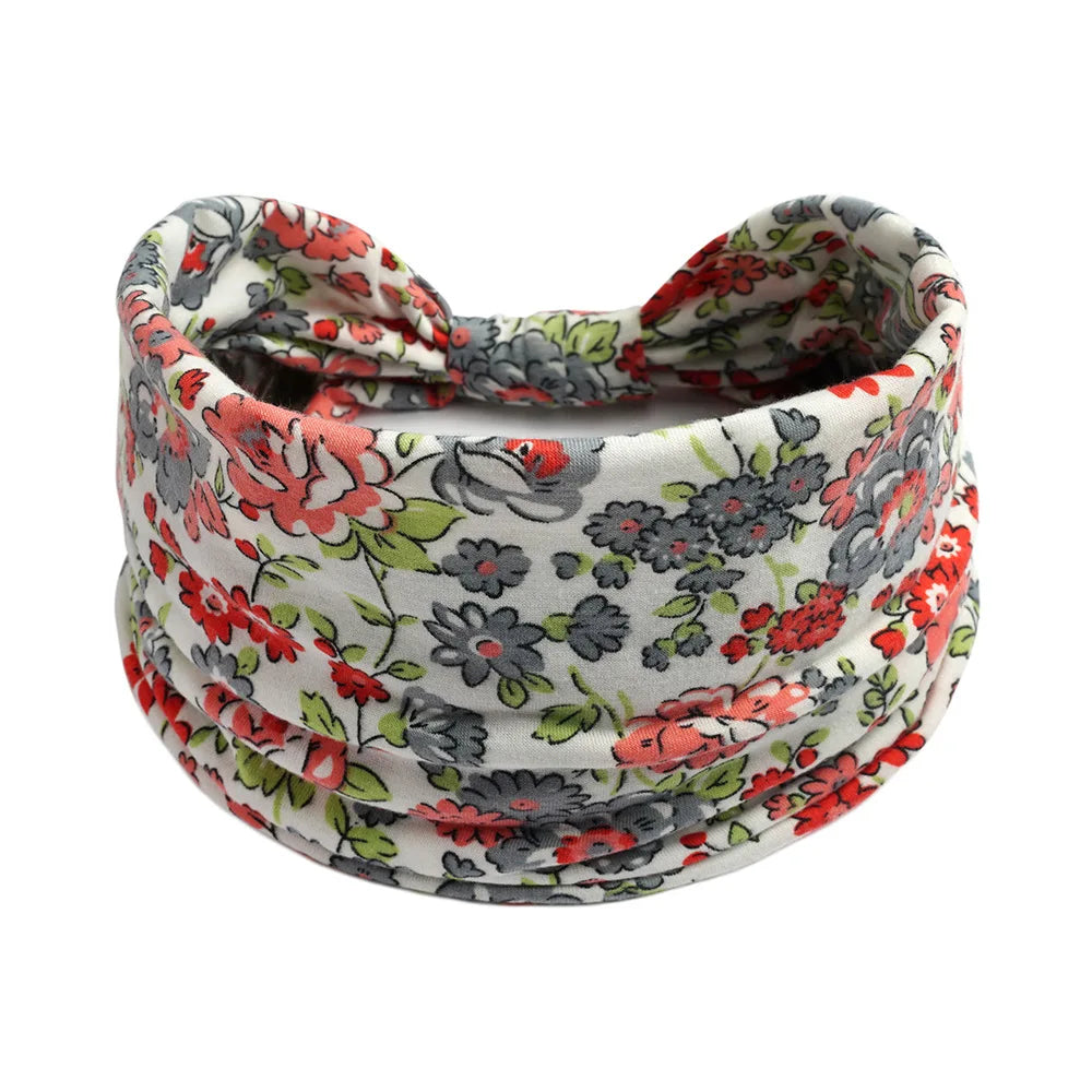 Bohemian Wide Cotton Stretch Headbands Women Headwrap Turban Headwear Bandage Hairbands Bandana Wide Headbands Hair Accessories