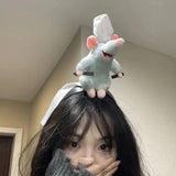Headband Cartoon Funny Capybara Hair Hoop Summer Women's Cute Face Wash Headband Funny Plush Hair Band Hair Accessories