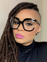 Clear Blue Ray Blocking Eyeglasses Large Glasses Frame Spectacle Frame for Women 2022 Anti-Blue Light Trend Round Eyeglasses