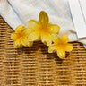 Dopamine Sunflower Shark Clip Sweet Gradient Flower Grab Clip Ponytail Braid Hair Clip for Girls Beach Vacation Hairstyles