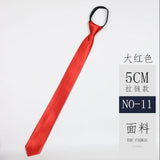 Cravate classique noire 8 cm, imitation soie, unie, pour homme, fermeture éclair, bleu et rouge, étroite, 5 cm, cadeau