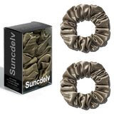 2PCS 3.5CM Mulberry Silk Scrunchies Women Grils Hair Ties for Hair Sleep No Damage Hairband Curly Hair Elastics Ponytail Holder