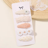 5Pcs/Set Mini Baby Girl Hair Clip Cute Floral Bow Bunny Princess Hairpin for Toddler Girl Lovely Bang Side Clip Hair Accessories