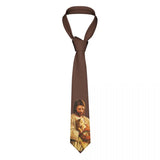 Cravate unisexe Christ et son chat en soie et polyester, 8 cm de large, motif Jésus, pour homme, accessoire de mariage ou de bureau