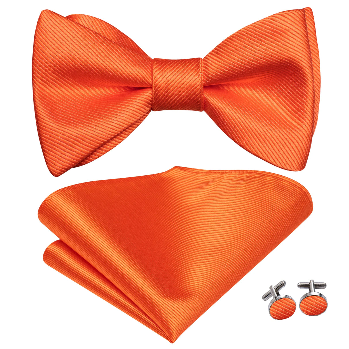 Dropshipping Jacquard Silk Mens Self Bow Tie Hanky Cufflinks Set Male Butterfly Knot Bowtie Wholesale for Male Wedding Business