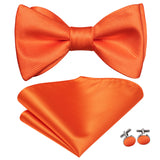Dropshipping Jacquard Silk Mens Self Bow Tie Hanky Cufflinks Set Male Butterfly Knot Bowtie Wholesale for Male Wedding Business