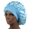 High Elastic Satin Solid Sleeping Hat 1Pcs Hair Care Bonnet Nightcap Multi-color Reusable Women Home Sleeping Cap Accessories