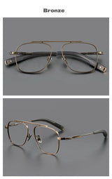 Titanium Double Beam Men's Glasses Frame Fashion Light Luxury Women's Glasses Frame Retro Optical Prescription Glasses Fram 105