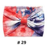 Tie Dye Headbands for Women Wide Turban Headwrap Knotted Vintage Hairbands Cotton Bandanas Bandage Headscarf Hair Accessories