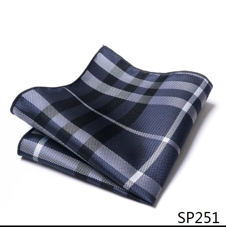 Vangise Brand Newest style  Silk Hanky Man Floral Gray Fit Business lover's day Pocket Square Handkerchiefs
