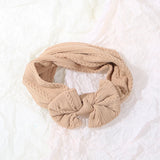 3Pcs Solid Color Baby Headband Bow Children Hair Band Elastic Nylon Newborn Headbands Soft Turban Headwrap Kid Hair Accessories