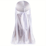 Men's Silk Durag Bonnet Bandana Silky Du Rag Doo Rag Long Tail Waves Cap
