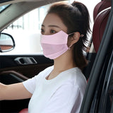 Masque de protection solaire sans trace pour femmes, en soie glacée, anti-ultraviolet, respirant, fin, tendance, été, 2024