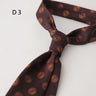 Cravate en polyester jacquard 8 cm, style décontracté, rouge et marron, pour homme, accessoire de costume, de fête, de mariage ou de banquet