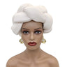Exaggerated Big Braid Head Band African Raw Silk Turban Cap for Women Nigeria Wedding Party Headpiece Female Headband