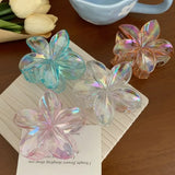 Hairpin Flower Hair Clip Cute Grab Clip Plastic Large Hair Claw Beach Headwear Hair Accessories Transparent Hair Clip Female