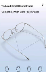 2024 Pure Titanium Frame Round Retro Fashion Men Women Eyeglasses Frame Anti-blue Light Glasses Designer Korean Glasses Frames