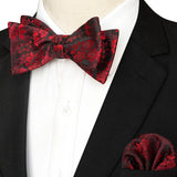 EASTEPIC Striped Bow Tie for Men Hanky Set Plaid Accessory Paisley Neckwear Floral Design Polka Dot Pure Black Evening Party