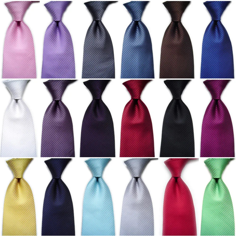 Cravates tendance pour hommes et femmes, 10 cm, 4 pouces, accessoires de mariage, cravate en soie, couleur unie, rayée, noir, bleu, rouge, blanc, violet