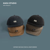 Niche Short Brim Japanese Retro Duck Bill Hats for Men and Women Spring and Summer Casual Versatile Soft Top Baseball Cap
