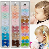 Lot de 12 barrettes à cheveux en ruban gros-grain massif de 4,5 cm pour enfants, faites à la main, accessoires photo, coffret cadeau
