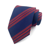 Cravate pour homme 8 cm, motif rayé, jacquard tissé, cravate Ascot, pour homme, pour fête de mariage
