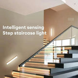 LED Motion Sensor Night Light Rechargeable Induction Bar Light Portable Cordless Magnetic Cabinet Lamp for Kitchen Room Bedside