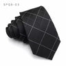Cravate de luxe fine et étroite pour homme, 6 cm, noire, unie, à pois, rayée, en jacquard, idéale pour les soirées d'affaires
