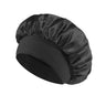 1pcs Unisex Satin Solid Wide-brimmed Sleeping Hat Elastic Band Cap Hair Care Bonnet Night Hat