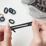 LOVEKIKI 50 bandas elásticas para el cabello, accesorios para el cabello para niñas, mini diademas de nailon coloridas, soporte para coletas, adornos para el cabello