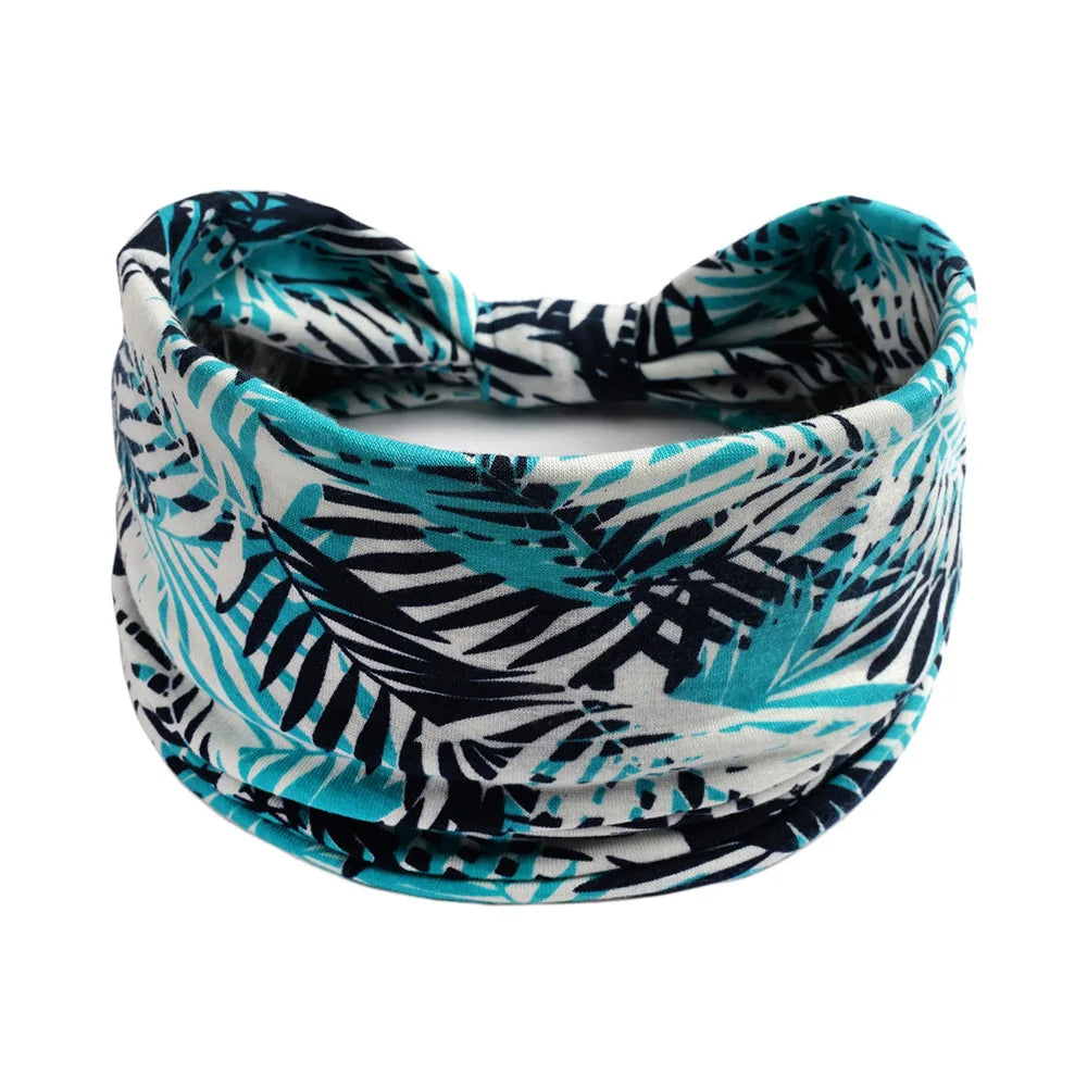 Bohemian Wide Cotton Stretch Headbands Women Headwrap Turban Headwear Bandage Hairbands Bandana Wide Headbands Hair Accessories