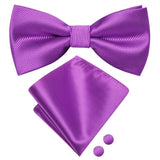 Hi-Tie Marque Soie Pré-noué Homme Nœud Papillon Mouchoir Boutons de Manchette Ensemble Nœud Papillon pour Homme Jacquard Solide Cachemire Floral Mariage Cadeau d'Affaires